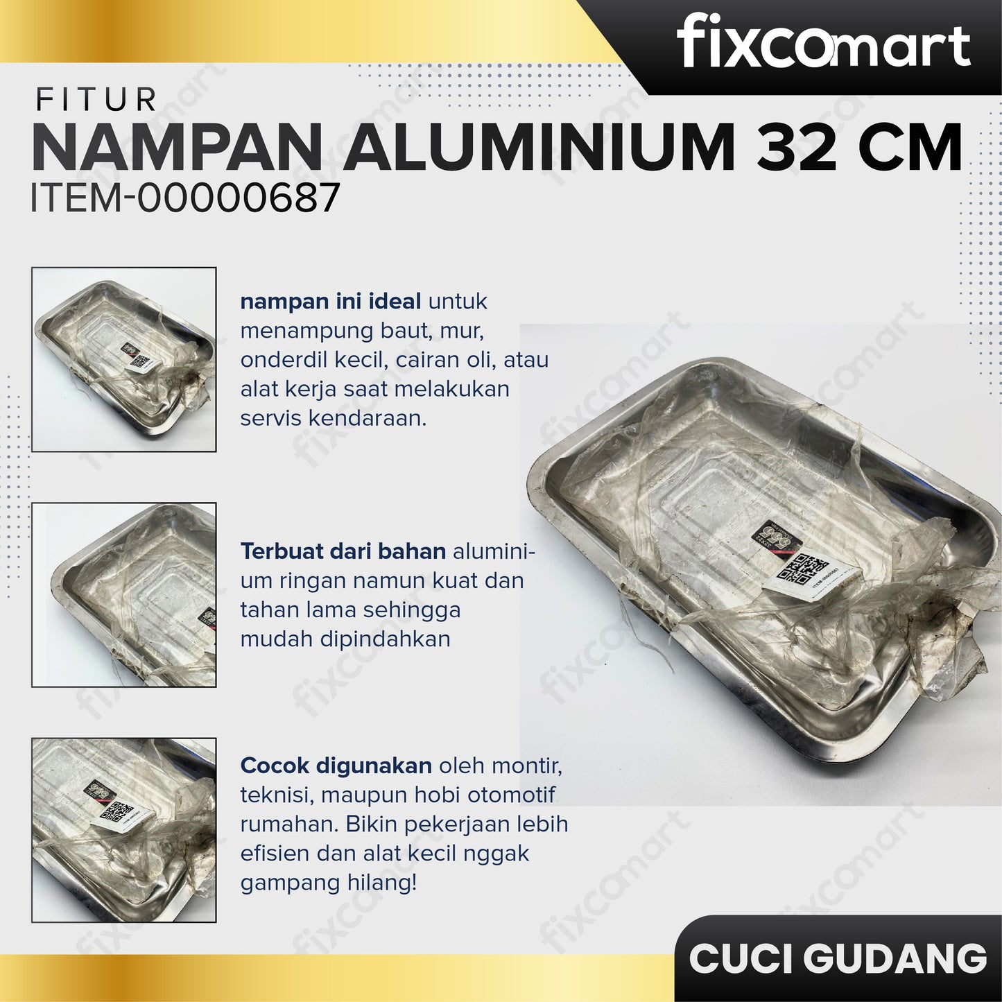GARAGE SALE - Nampan Aluminium 32 Cm