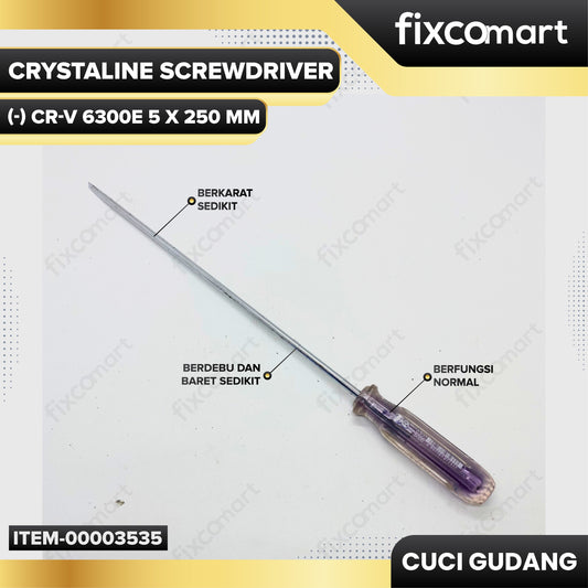 GARAGE SALE - Vessel Crystaline Screwdriver (-) CR-V 6300E 5 X 250 mm