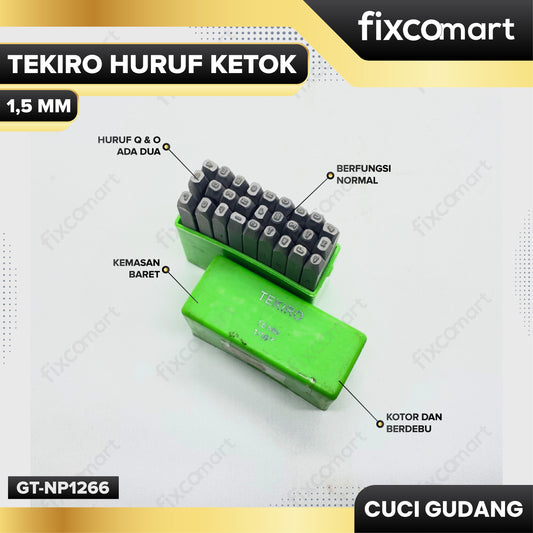 GARAGE SALE - TEKIRO Huruf Ketok 1.5 mm