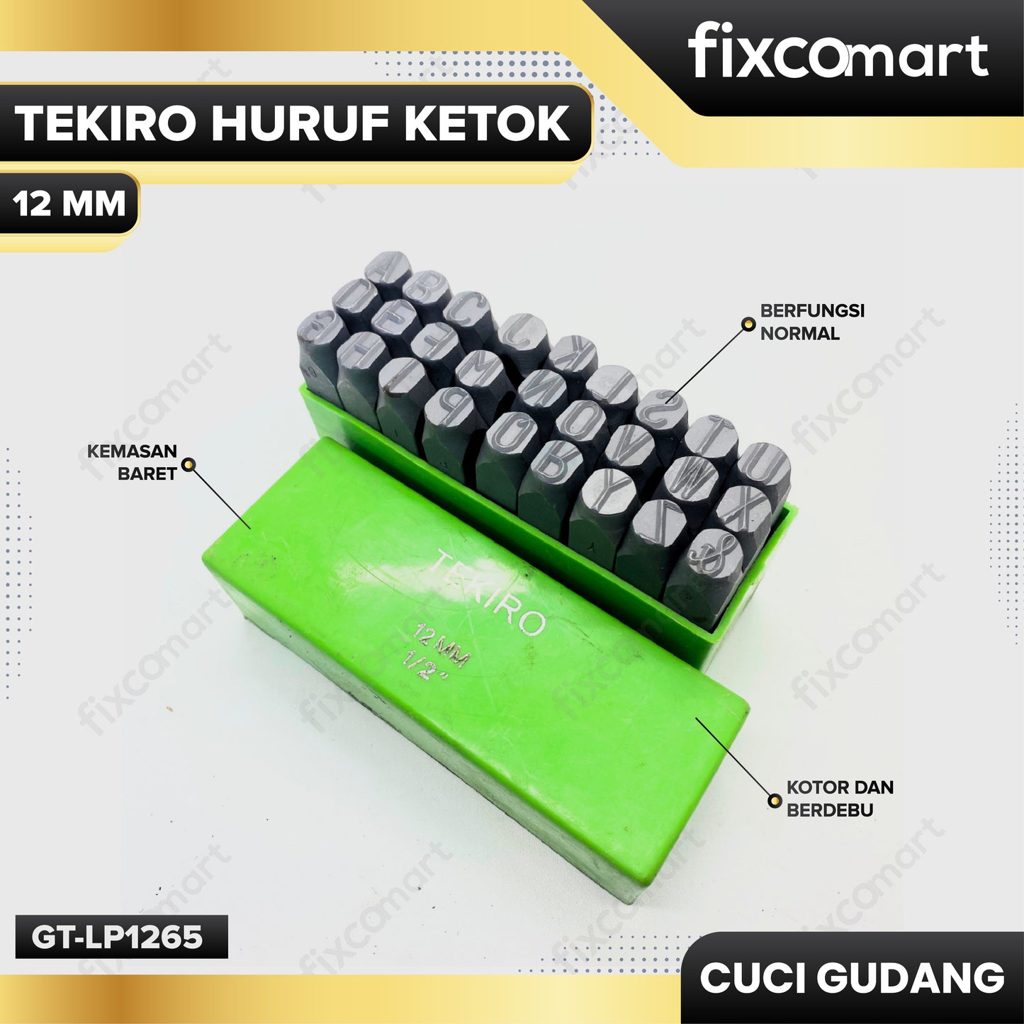 GARAGE SALE - TEKIRO Huruf Ketok 12 mm