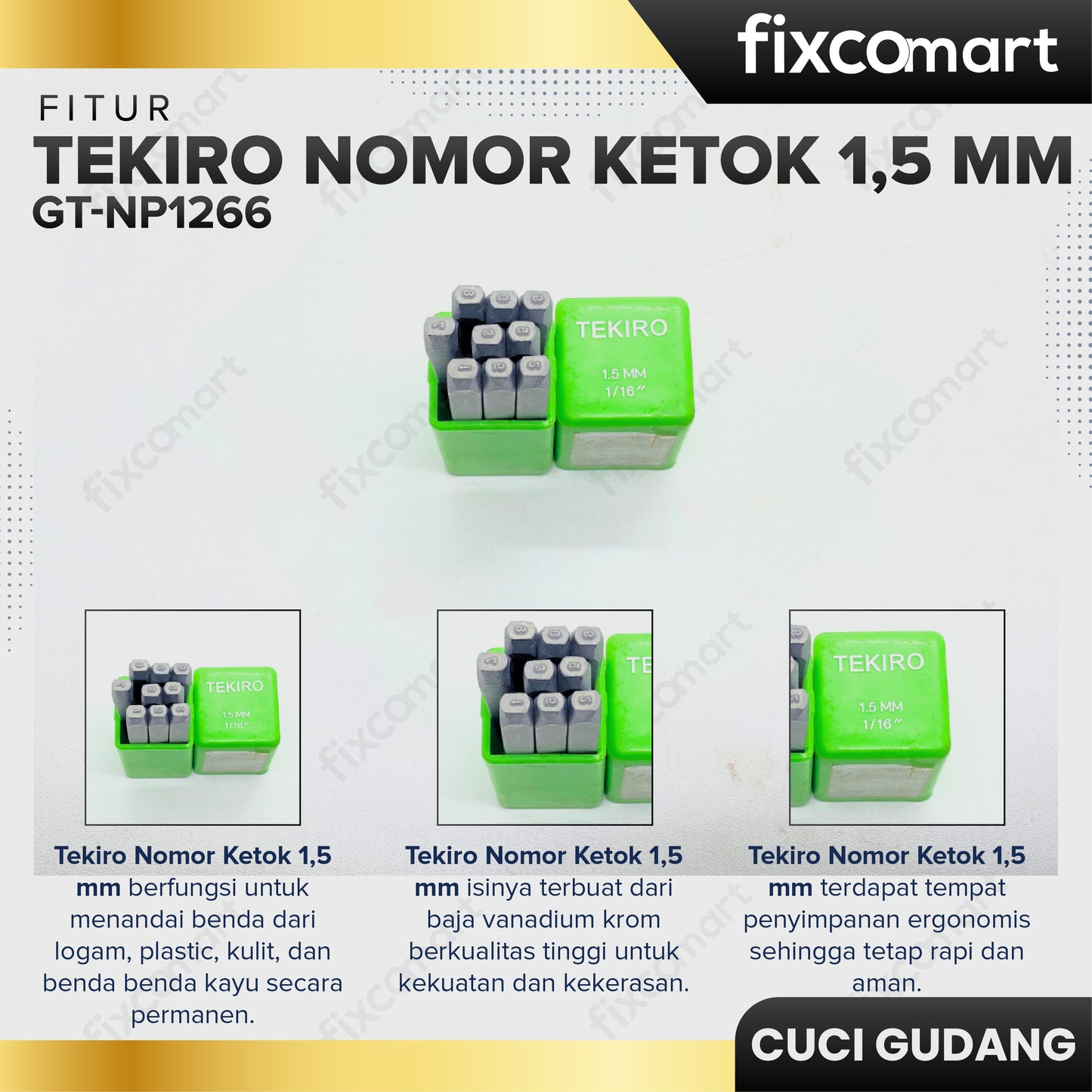 GARAGE SALE - TEKIRO Nomor Ketok 1.5 mm