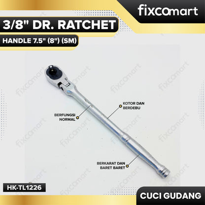 GARAGE SALE - TEKIRO 3/8" Dr. Ratchet Handle 7.5" (8") (Sm)