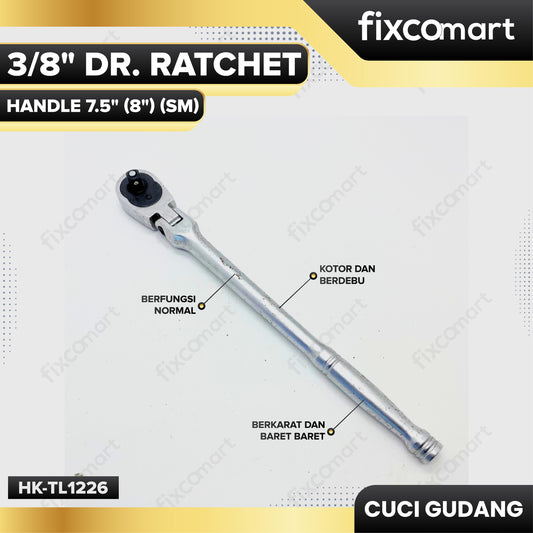 GARAGE SALE - TEKIRO 3/8" Dr. Ratchet Handle 7.5" (8") (Sm)