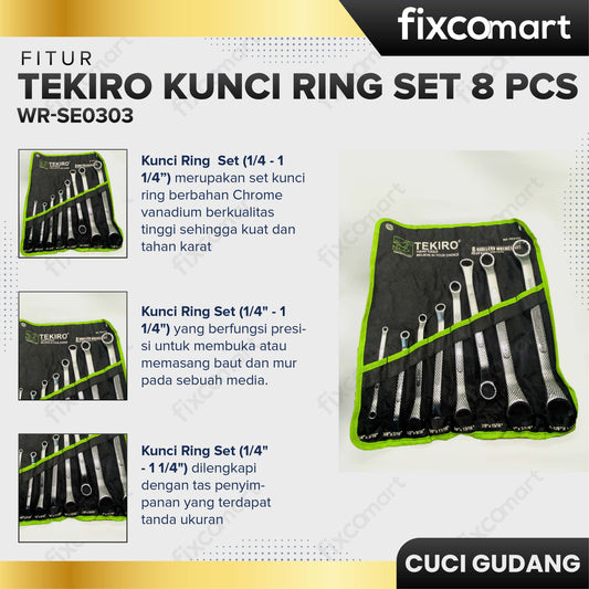 GARAGE SALE - TEKIRO Kunci Ring Set 8 Pcs
