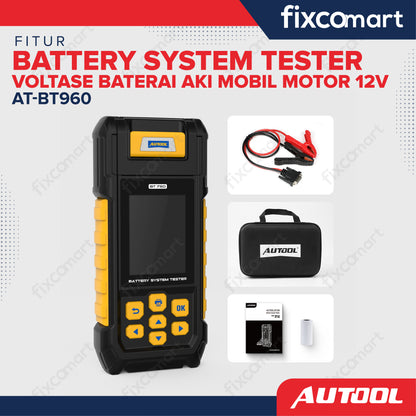 Autool BT760 Battery System Tester Tester Voltase Baterai Aki Mobil Motor 12V - AUTOOL AT-BT960 – Battery System Tester Voltase Baterai Aki Mobil Motor 12V