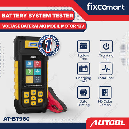 Autool BT760 Battery System Tester Tester Voltase Baterai Aki Mobil Motor 12V - AUTOOL AT-BT960 – Battery System Tester Voltase Baterai Aki Mobil Motor 12V