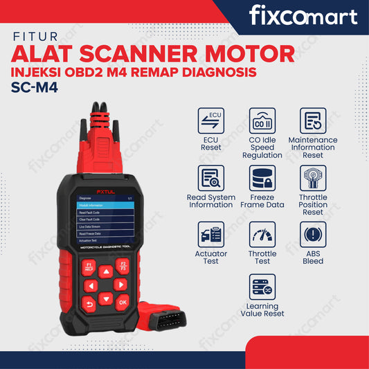 Alat Scanner Motor Injeksi OBD2 M4 Remap Diagnosis SC-M4 - Alat Scanner Motor Injeksi OBD2 M4 Remap Diagnosis