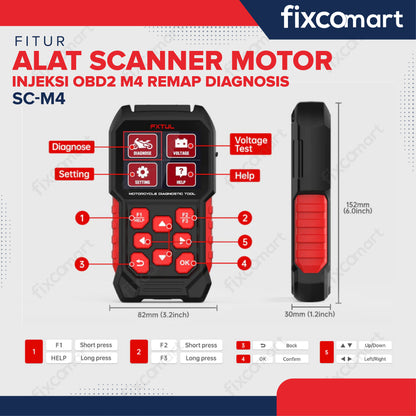 Alat Scanner Motor Injeksi OBD2 M4 Remap Diagnosis SC-M4 - Alat Scanner Motor Injeksi OBD2 M4 Remap Diagnosis