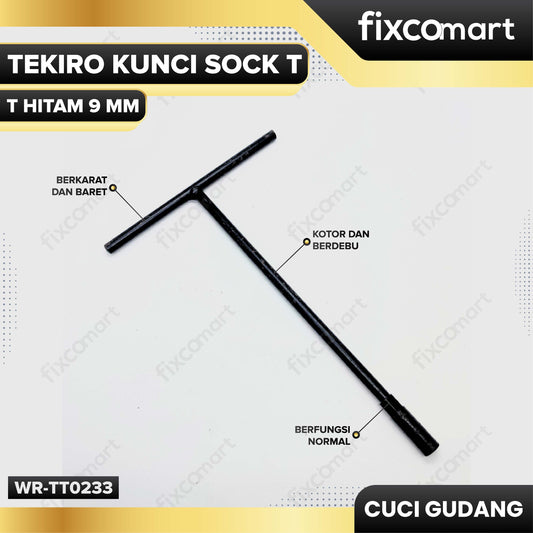 GARAGE SALE - Tekiro Kunci Sock T Hitam 9 mm