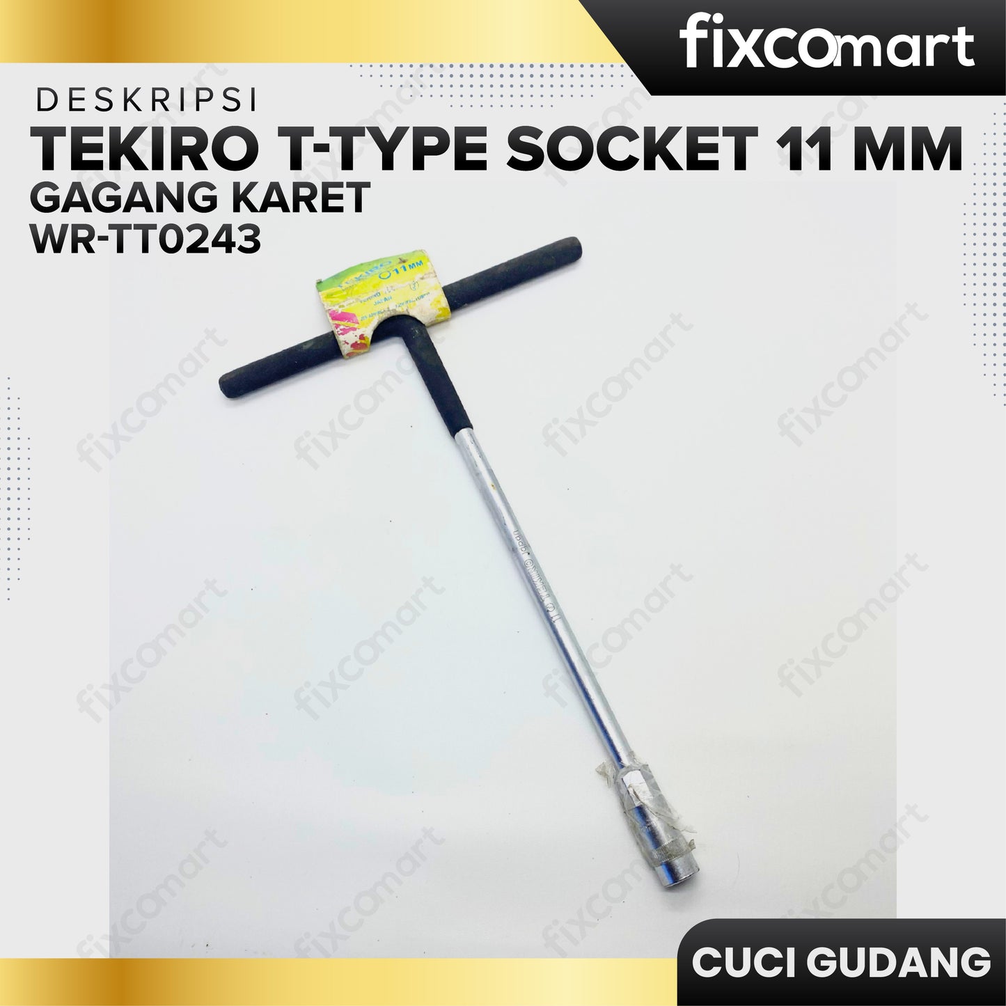 GARAGE SALE - TEKIRO T-Type Socket 11 Mm Gagang Karet