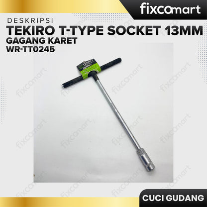 GARAGE - TEKIRO T-Type Socket 13 Mm Gagang Karet