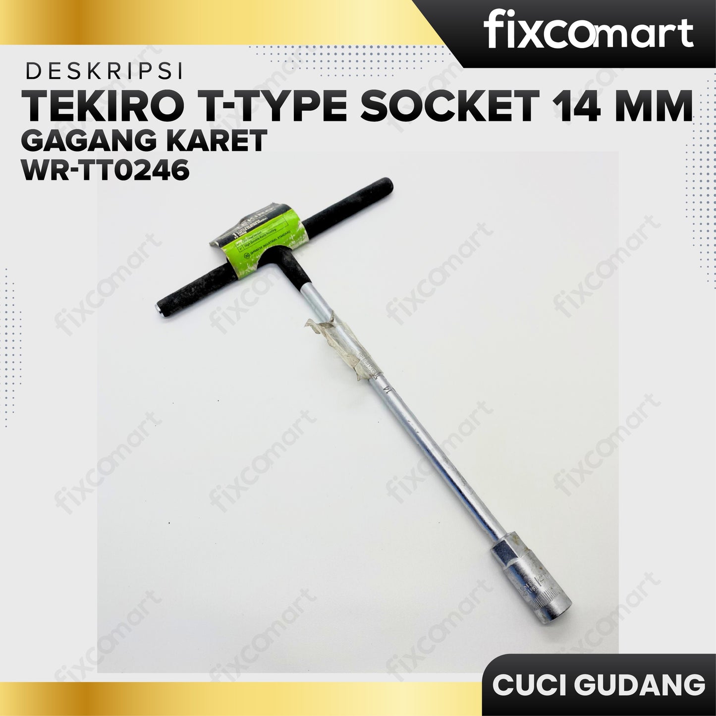 GARAGE SALE - TEKIRO T-Type Socket 14 Mm Gagang Karet