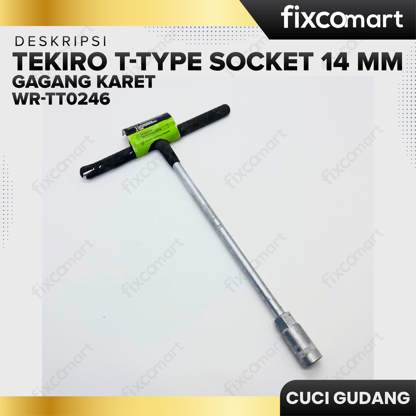 GARAGE SALE - TEKIRO T-Type Socket 14 Mm Gagang Karet
