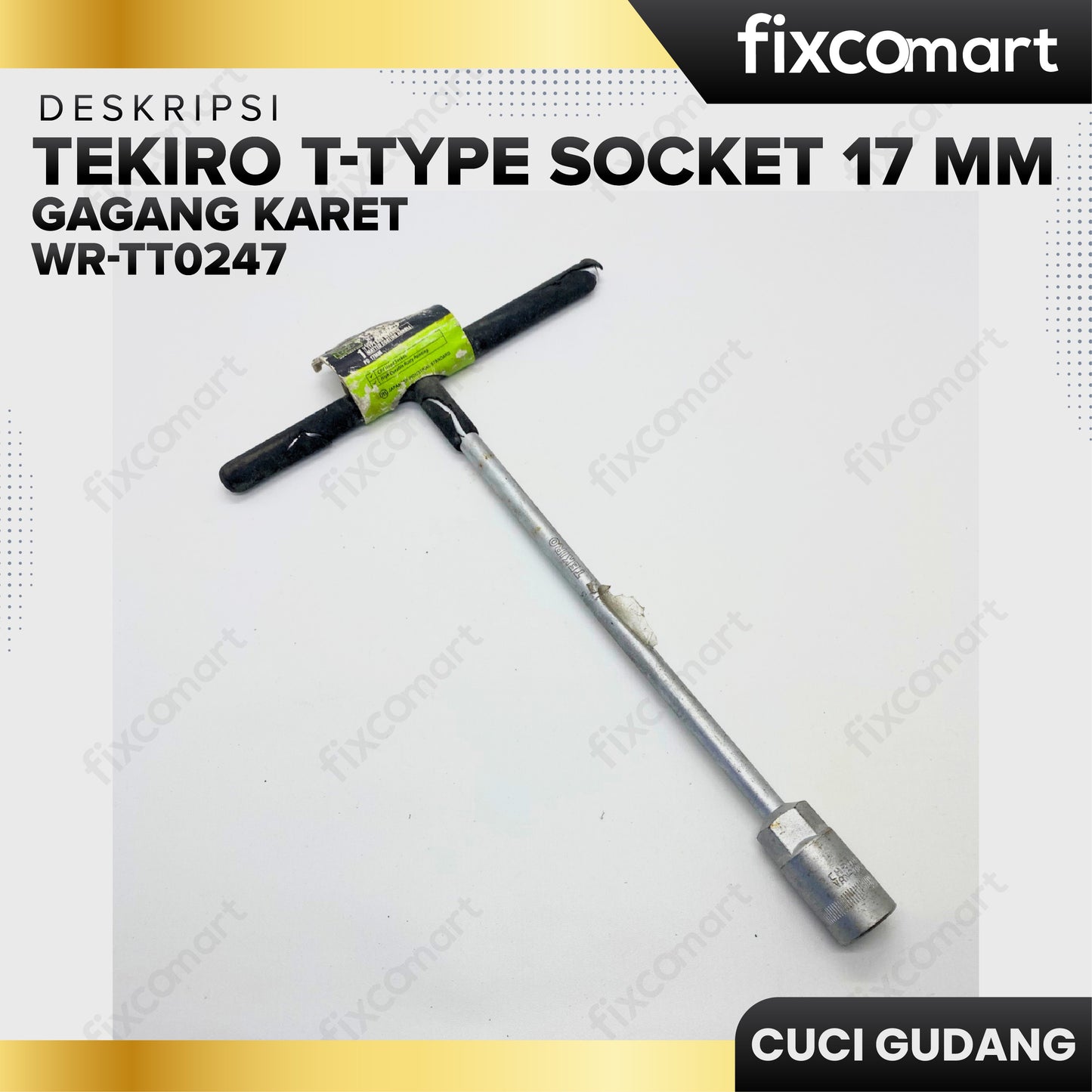 GARAGE SALE - TEKIRO T-Type Socket 17 Mm Gagang Karet