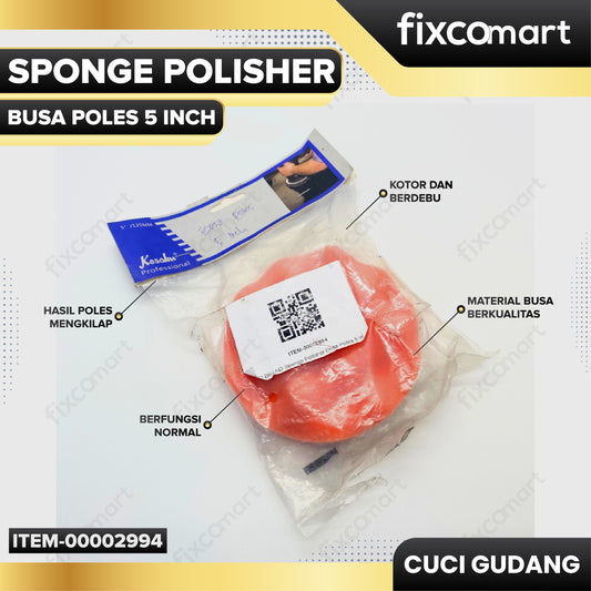 GARAGE SALE - NO BRAND Sponge Polisher Busa Poles 5 Inch