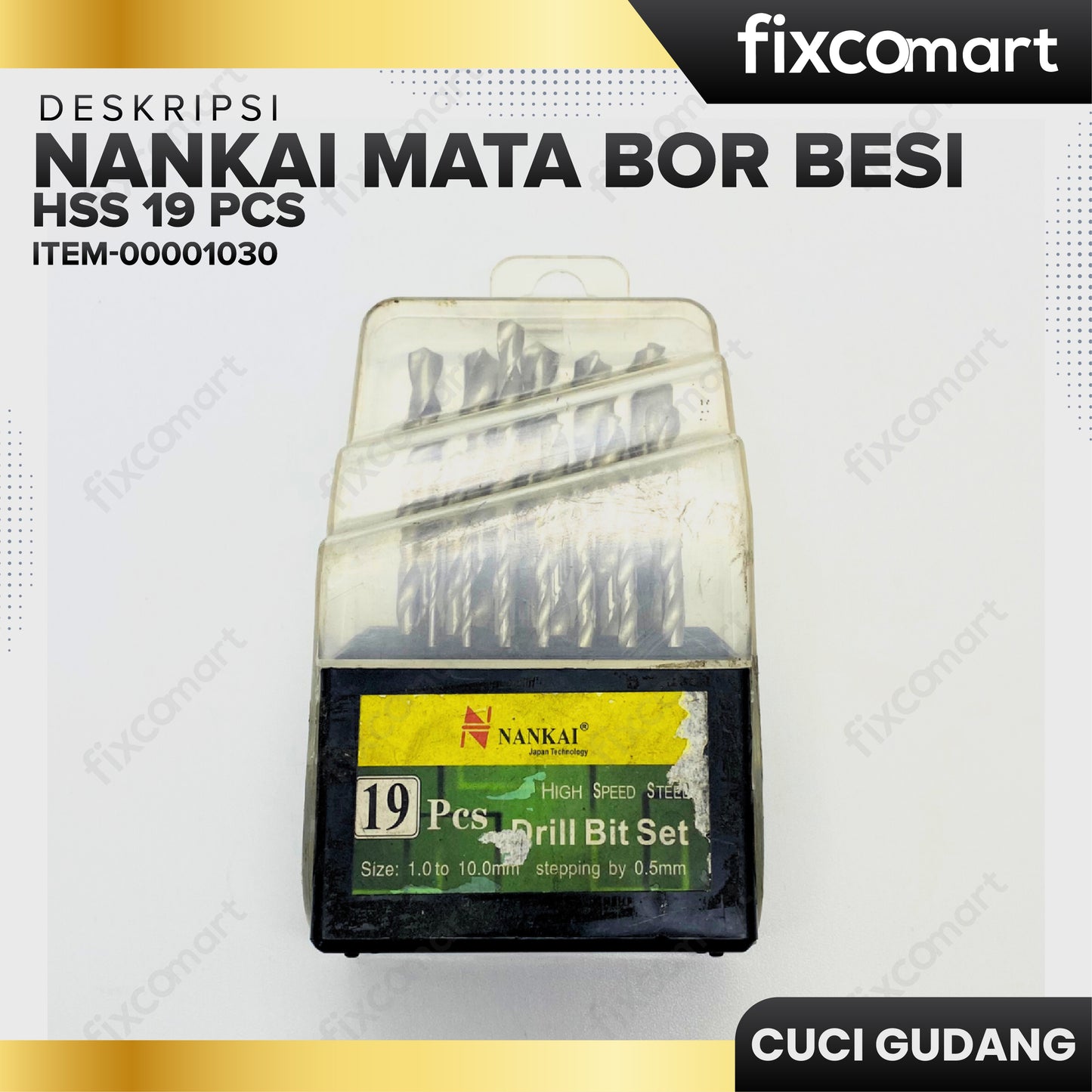 GARAGE SALE - NANKAI Mata Bor Besi HSS 19 Pcs / DRILL BIT SET