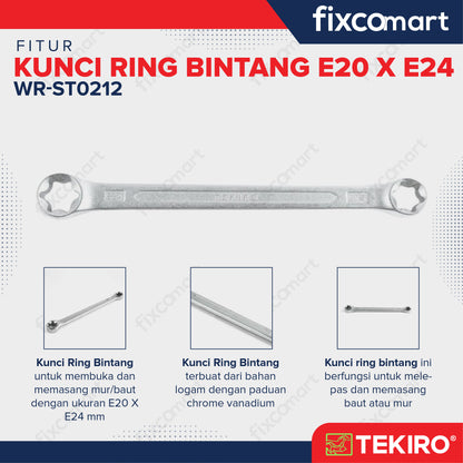 TEKIRO Kunci Ring Bintang E20 x E24