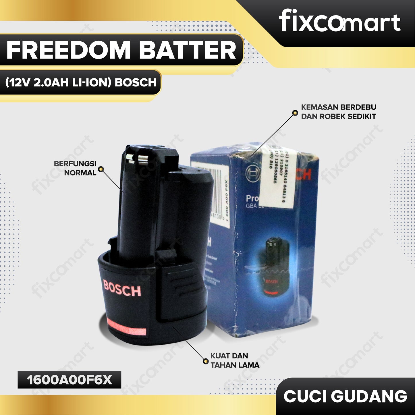 GARAGE SALE - BOSCH Freedom Battery (12V 2.0Ah LI-ION)