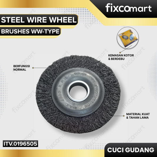 GARAGE SALE - Union Steel Wire Wheel Brushes WW-Type (Medium Face)