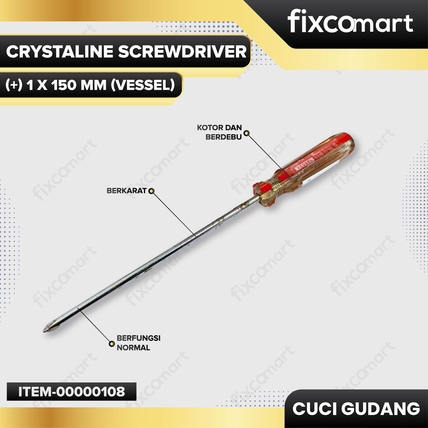 GARAGE SALE - Vessel Crystaline Screwdriver (+) 1 X 150 mm