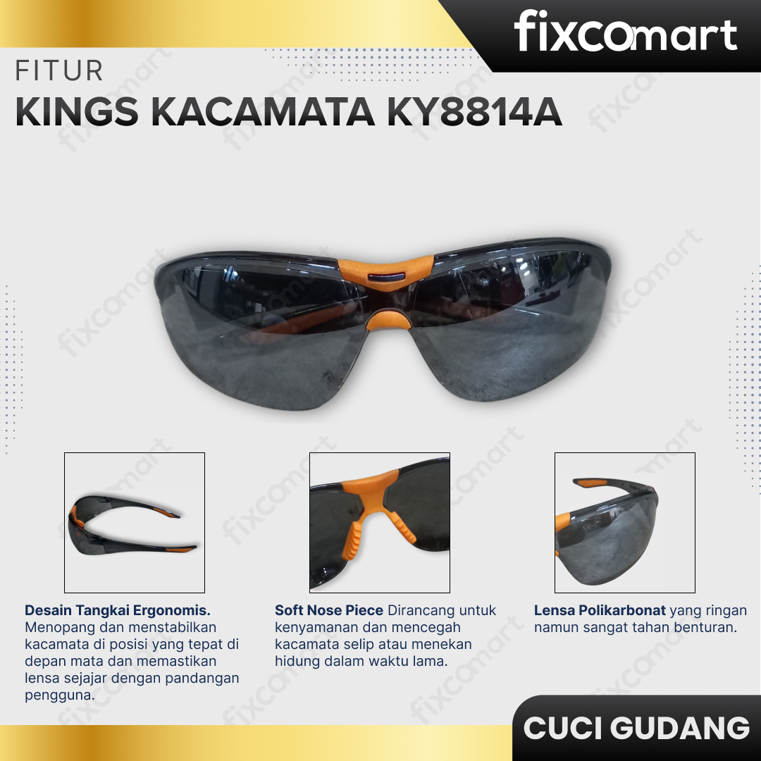 GARAGE SALE - KINGS KACA MATA KINGS VIVA KY 8814A MIRROR DARK