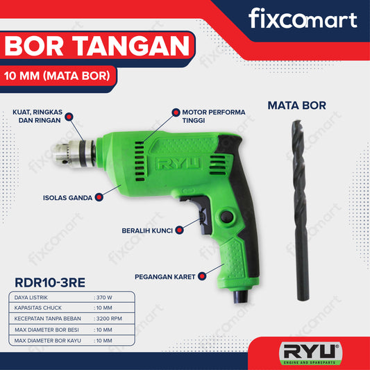 RYU DRILL RDR10-3RE FREE MATA BOR