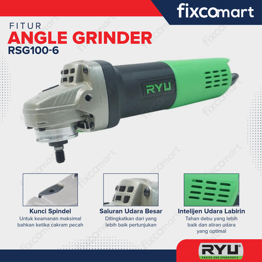 RYU ANGLE GRINDER RSG100-6 FREE MATA CUTTING & GRINDING