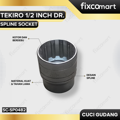 GARAGE SALE - Tekiro 1/2 inch DR. Spline Socket Mata Sock Spline (28 mm)