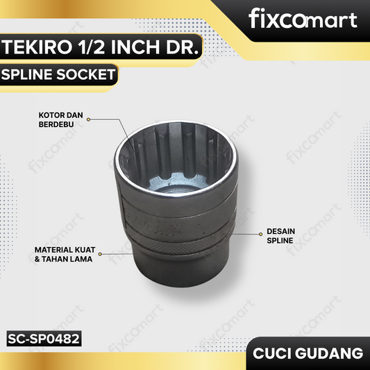 GARAGE SALE - Tekiro 1/2 inch DR. Spline Socket Mata Sock Spline (28 mm)