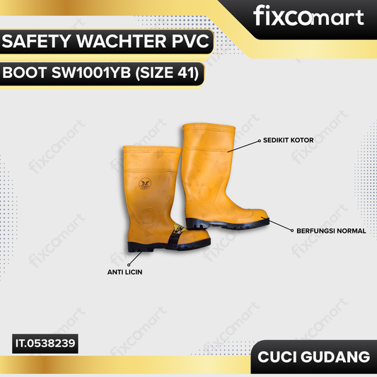 GARAGE SALE-SAFETY WACHTER PVC BOOT SW1001YB (SIZE 41)