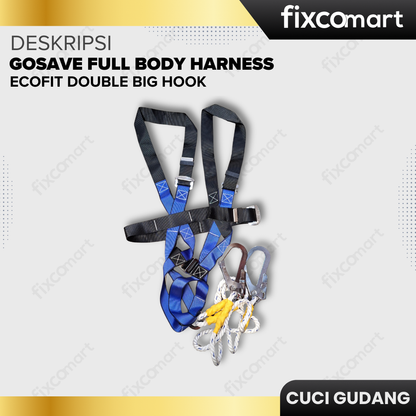 GARAGE SALE-GOSAVE FULL BODY HARNESS ECOFIT DOUBLE BIG HOOK