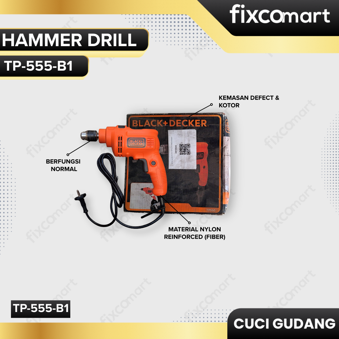GARAGE SALE-Black and Decker Hammer Drill TP-555-B1