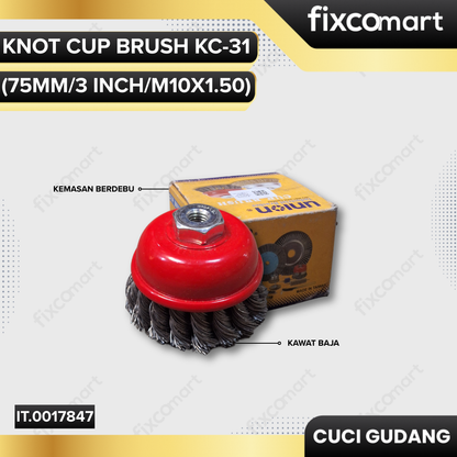 GARAGE SALE- Union Knot Cup Brush KC-31 (75mm/3 inch/M10x1.50)