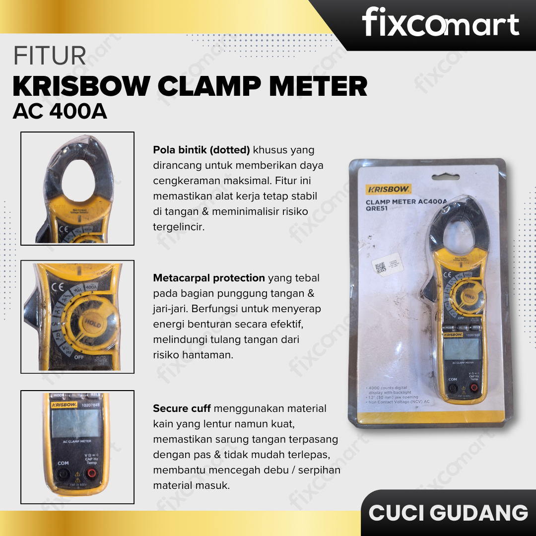 GARAGE SALE - KRISBOW CLAMP METER AC 400A