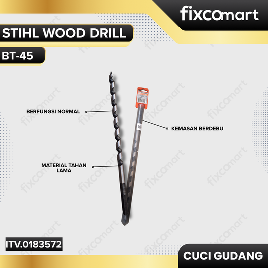 GARAGE SALE-Stihl Wood Drill (Mata Bor) BT-45 (13 x 320 mm)