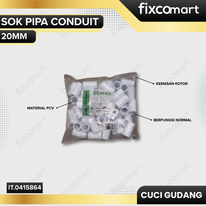 GARAGE SALE-Niso Sok Pipa Conduit 20mm –Spesial  Cuci Gudang, Borong Sekarang~