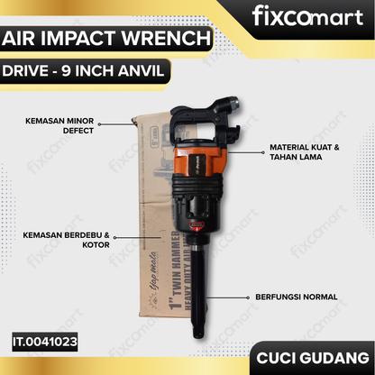 GARAGE SALE - Tjap Mata Air Impact Wrench 1 Inch Drive - 9 Inch ANVIL