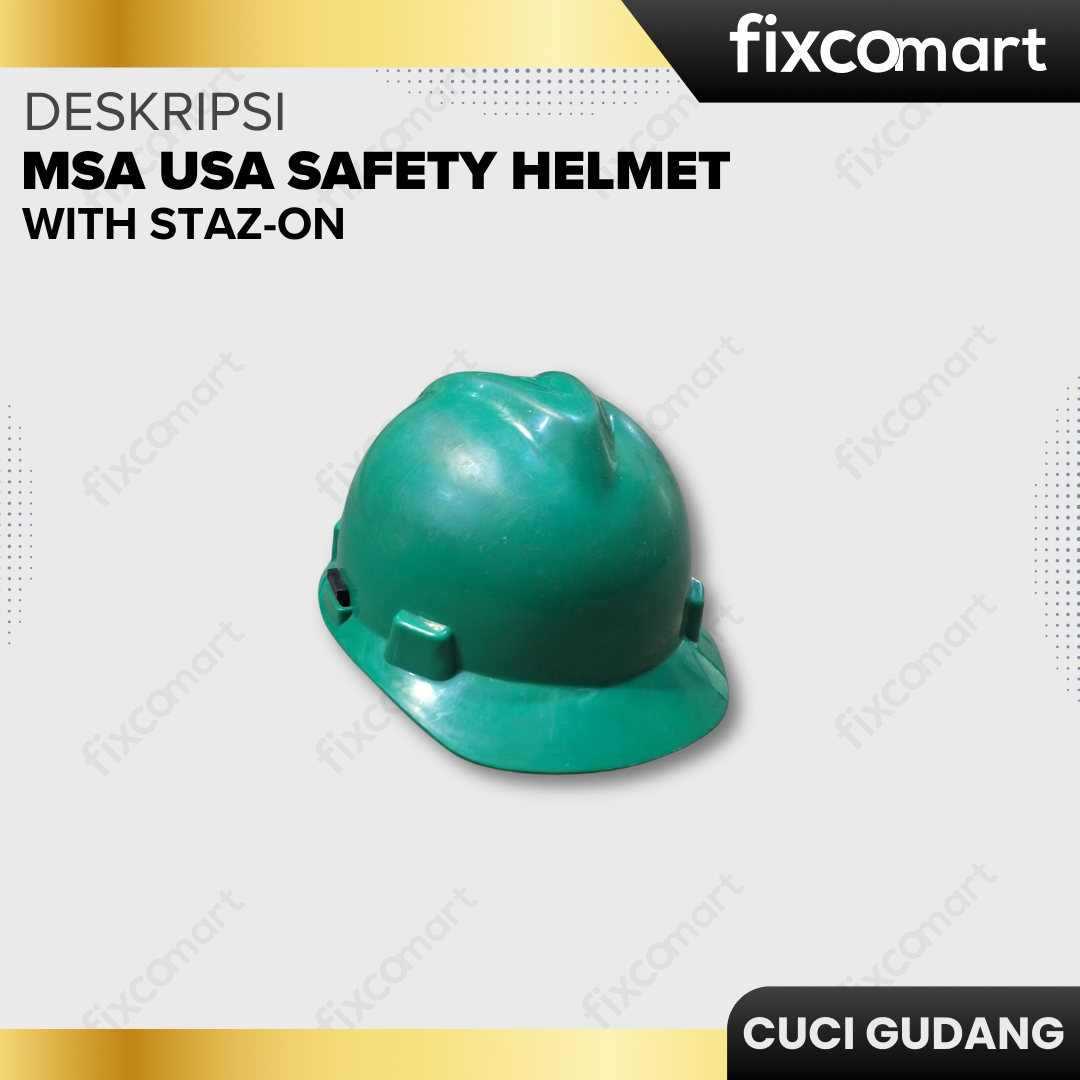 GARAGE SALE-MSA USA SAFETY HELMET WITH STAZ-ON –Spesial  Cuci Gudang, Borong Sekarang~