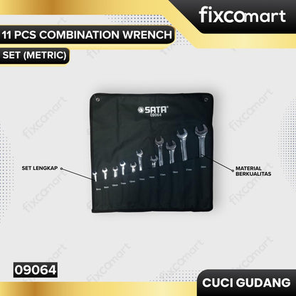 GARAGE SALE - SATA 11PC COMBINATION WRENCH SET (METRIC)