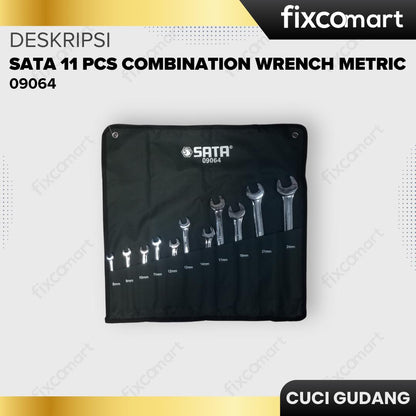 GARAGE SALE - SATA 11PC COMBINATION WRENCH SET (METRIC)