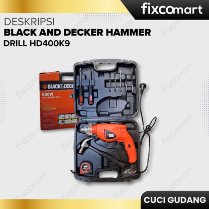 GARAGE SALE-Black and Decker Hammer Drill HD400K9