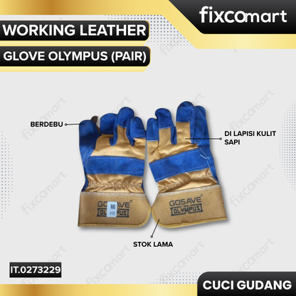 GARAGE SALE - GOSAVE WORKING LEATHER GLOVE OLYMPUS (PAIR)