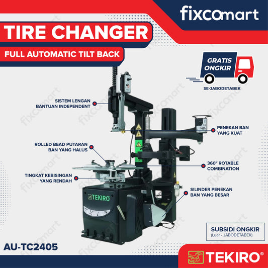 Tekiro Tire Changer Full Automatic Tilt Black - Mesin Pembuka Ban Automatic Tekiro AU-TC2405