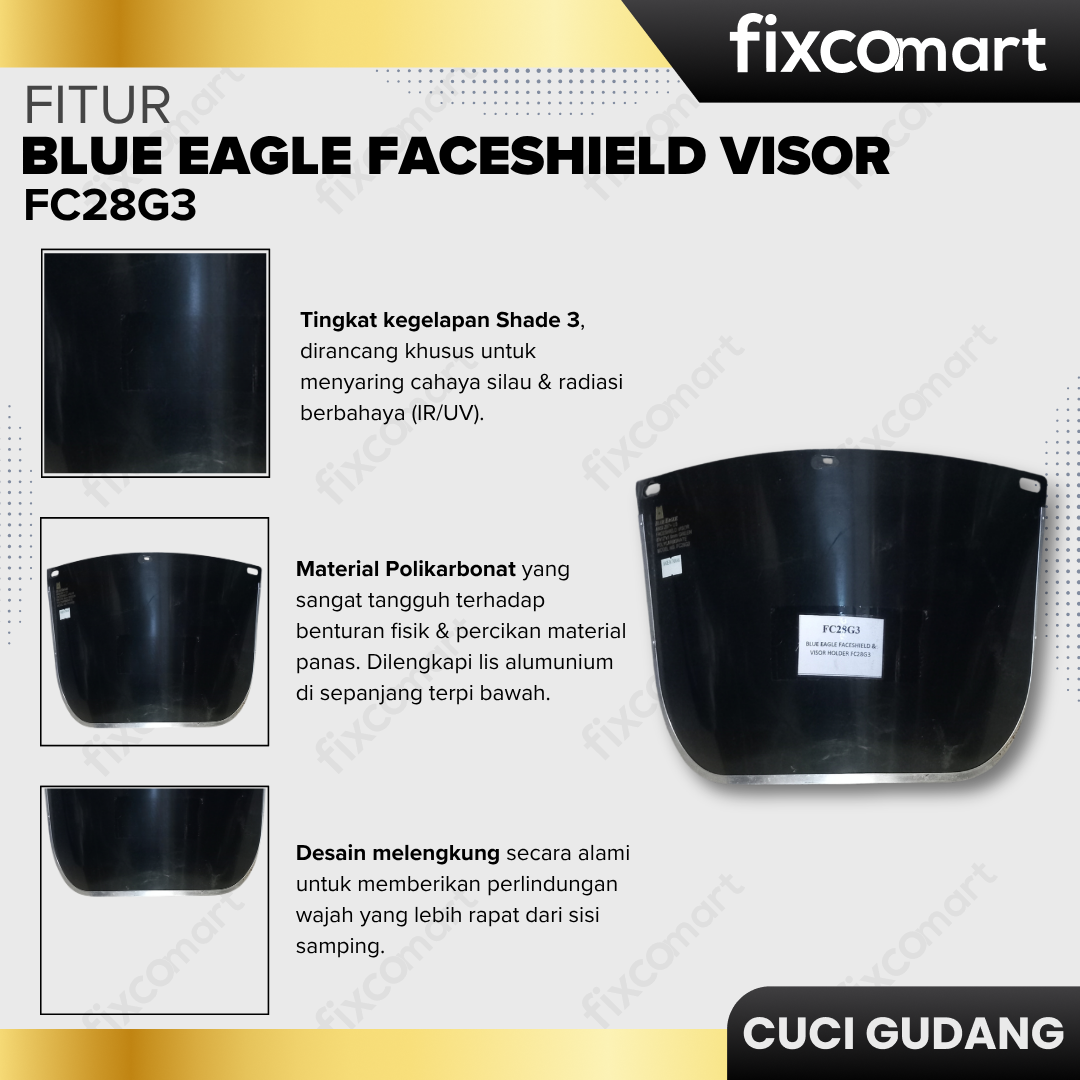 GARAGE SALE - BLUE EAGLE FACESHIELD VISOR FC28G3