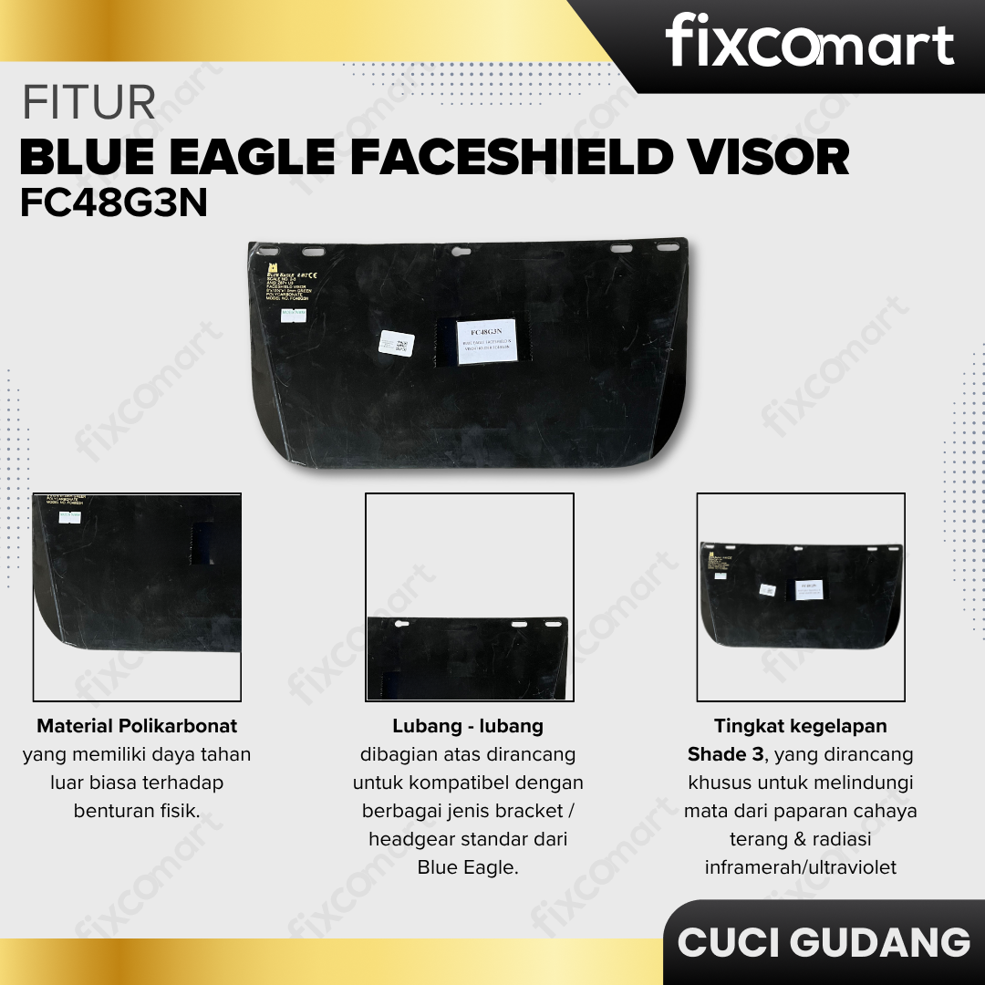 GARAGE SALE -  BLUE EAGLE FACESHIELD VISOR FC48G3N