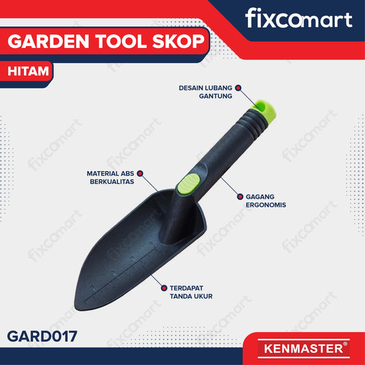 Kenmaster Garden Tool Skop Hitam GARD017 - Sekop Plastik Berkebun 30cm