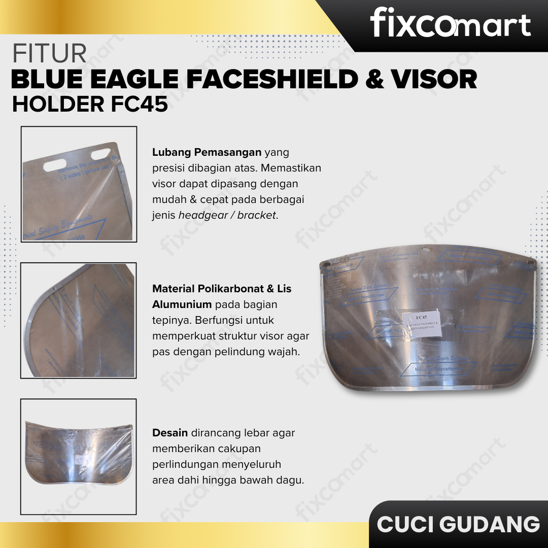 GARAGE SALE -  BLUE EAGLE FACESHIELD & VISOR HOLDER FC45
