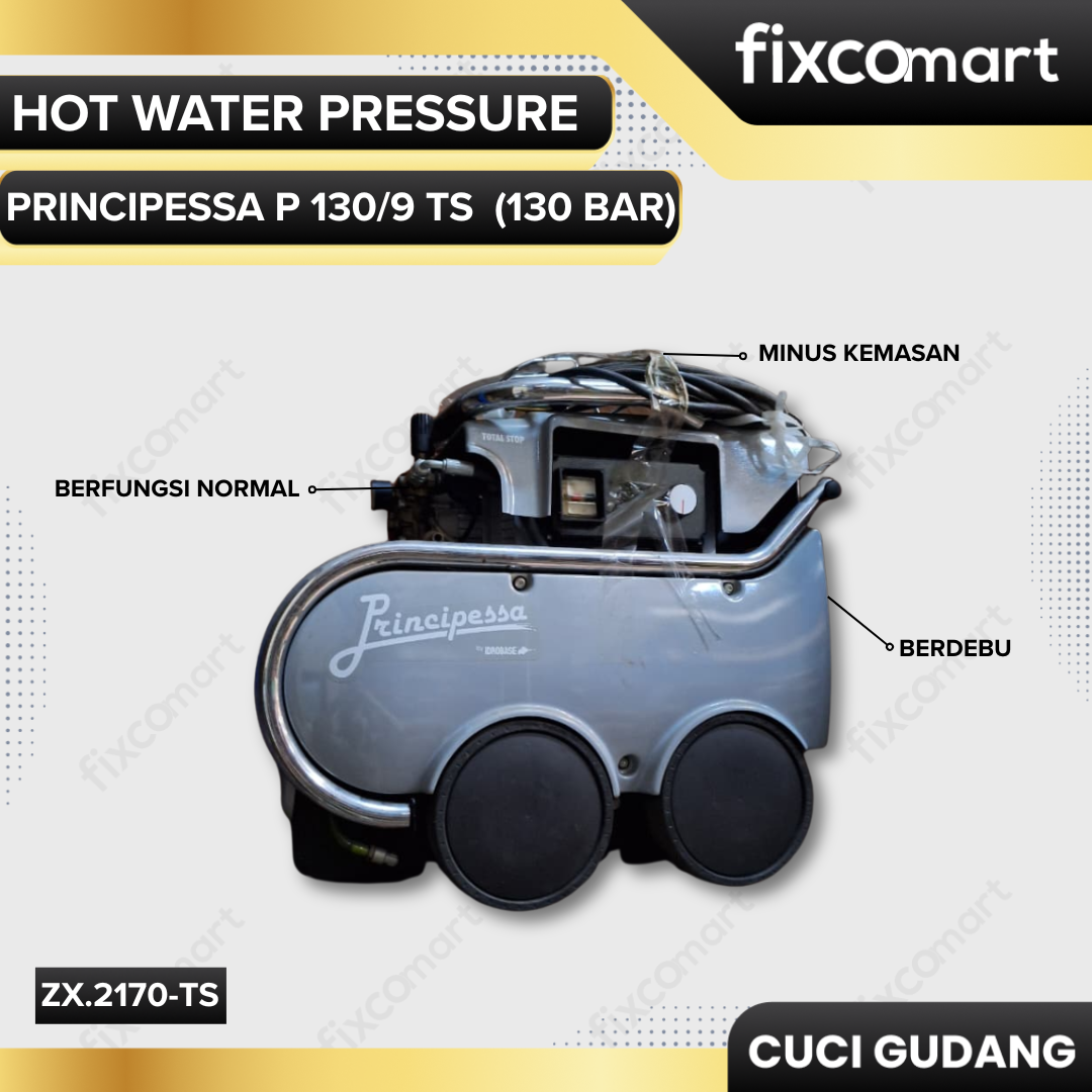 GARAGE SALE - Idrobase Hot Water Pressure PRINCIPESSA P 130/9 TS (130 bar) Made in Italy