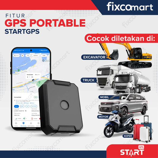 GPS TRACKER PORTABLE STARTGPS -  Alat Keamanan Kendaraan Mobil Motor Koper Tas
