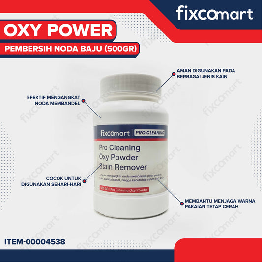 Fixcomart Pro Cleaning Oxy Power Pembersih Noda Baju Cloth Stain Remover 500gr